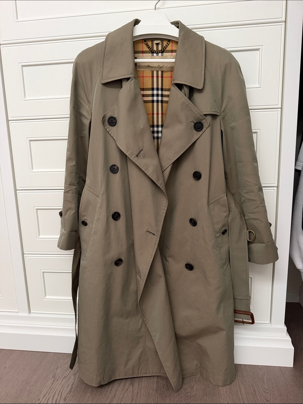 Authentic Burberry Asymmetric Tropical Gabardine Trench coat women size